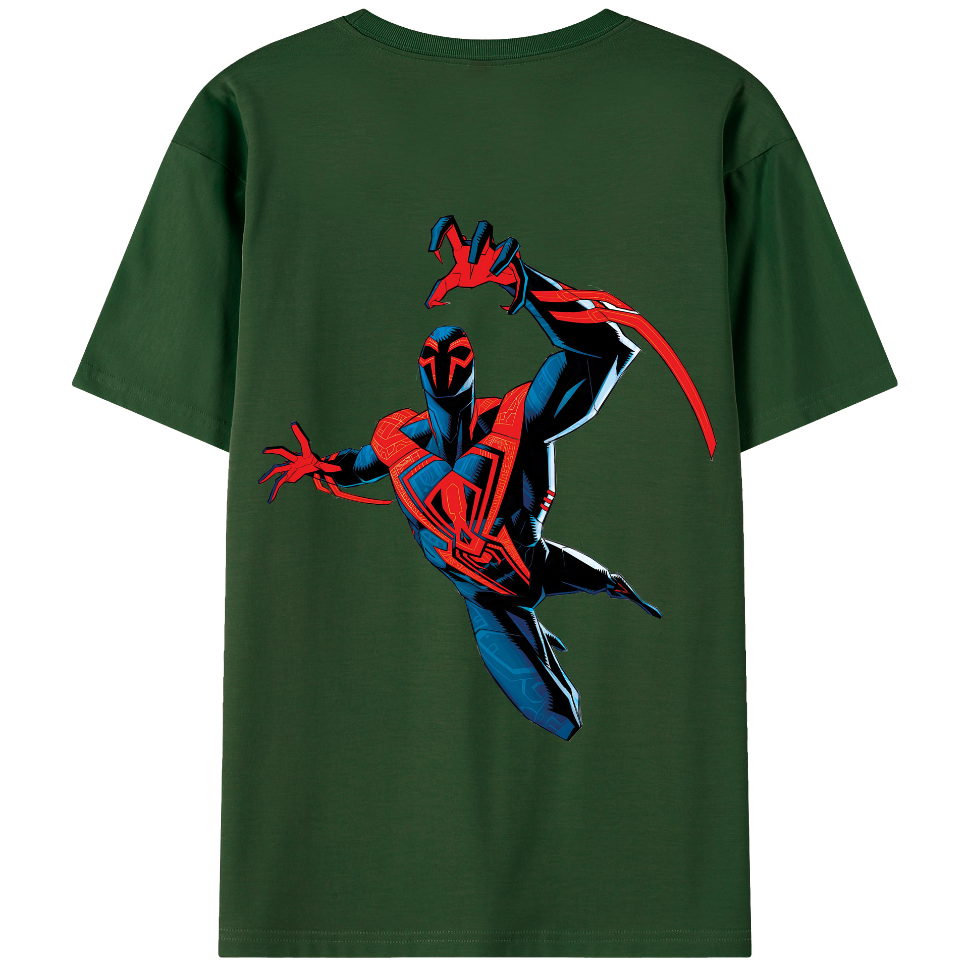 （画像用） Spider Man スパイダーマン 綿100％半袖Tシャツ（背面プリント）